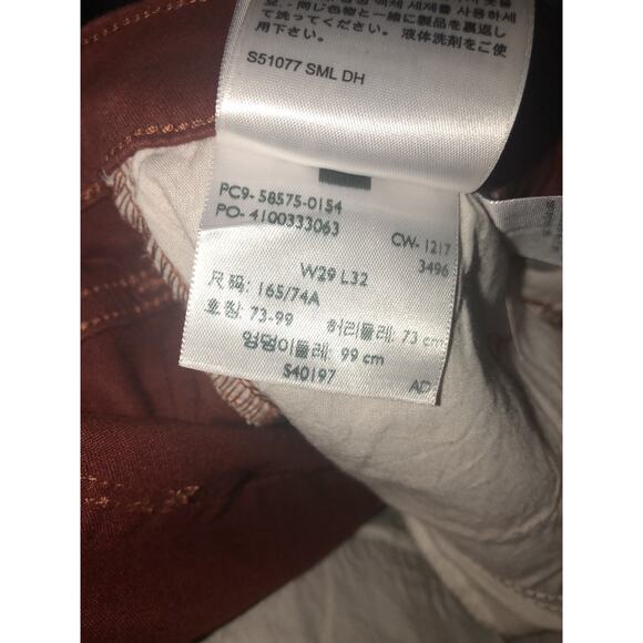 Levi’s Mid Rise Skinny Jeans Rust W29 L32 NWT - Picture 10 of 11